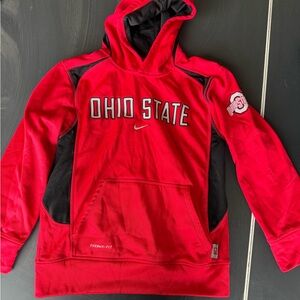 Nike Red and Black Ohio State Hoodie